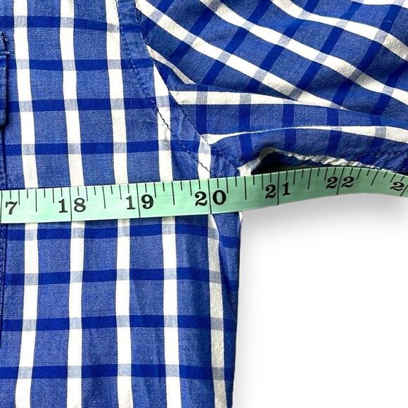 Lucky Brand Shirt Mens Medium M Blue Gingham Classic Long Sleeve Button Down - Picture 8 of 10
